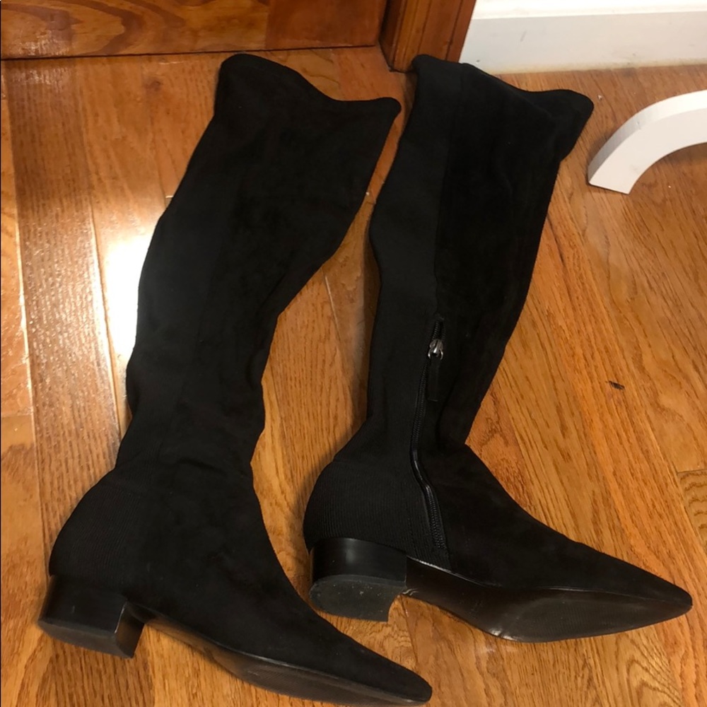 Black over the knee Zara boots!